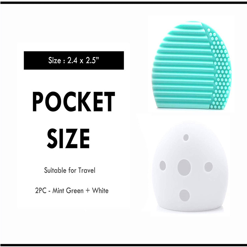 Bàn chải trang điểm Làm sạch Pad Cleaner Mat Silicone Bàn chải trứng Găng tay Rửa Máy chà sàn Mat Shape Găng tay để dễ dàng Xà phòng rửa tay Làm đẹp Mỹ phẩm Phụ kiện dụng cụ Kit (3 PC Set lớn)