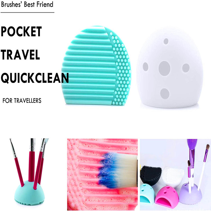 Bàn chải trang điểm Làm sạch Pad Cleaner Mat Silicone Bàn chải trứng Găng tay Rửa Máy chà sàn Mat Shape Găng tay để dễ dàng Xà phòng rửa tay Làm đẹp Mỹ phẩm Phụ kiện dụng cụ Kit (3 PC Set lớn)