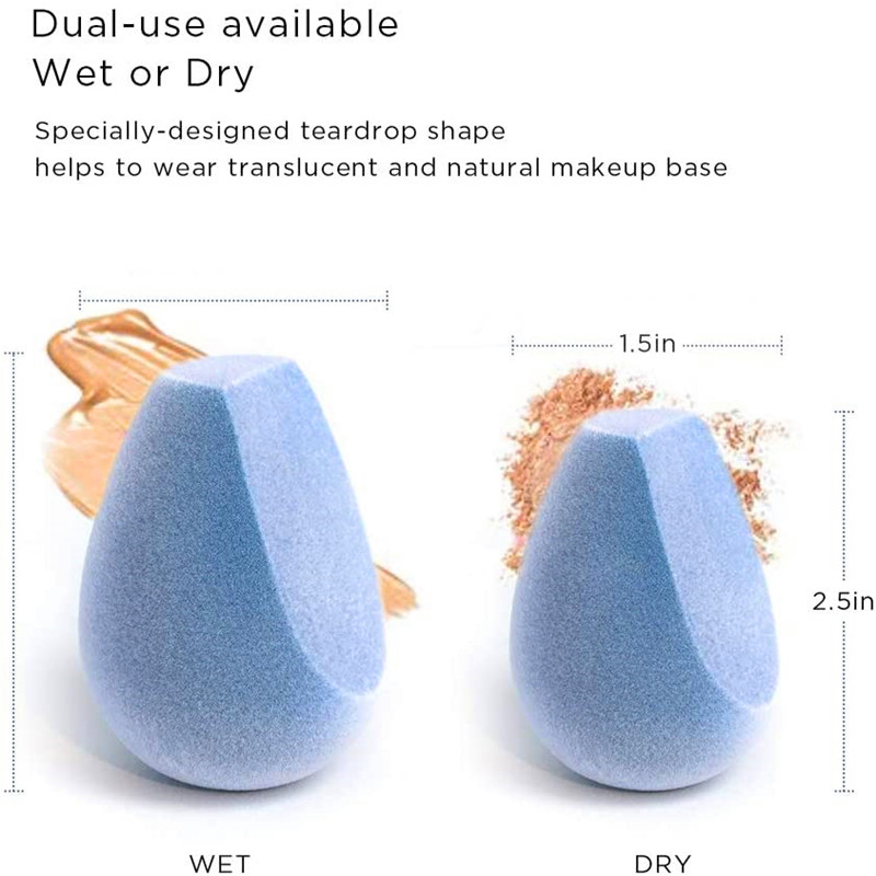 Hot Sponge Microfiber Fusion Sponge, Bộ 4 miếng bọt biển trang điểm, không có latex, máy xay trang điểm hoàn hảo cho nền móng, bột và kem
