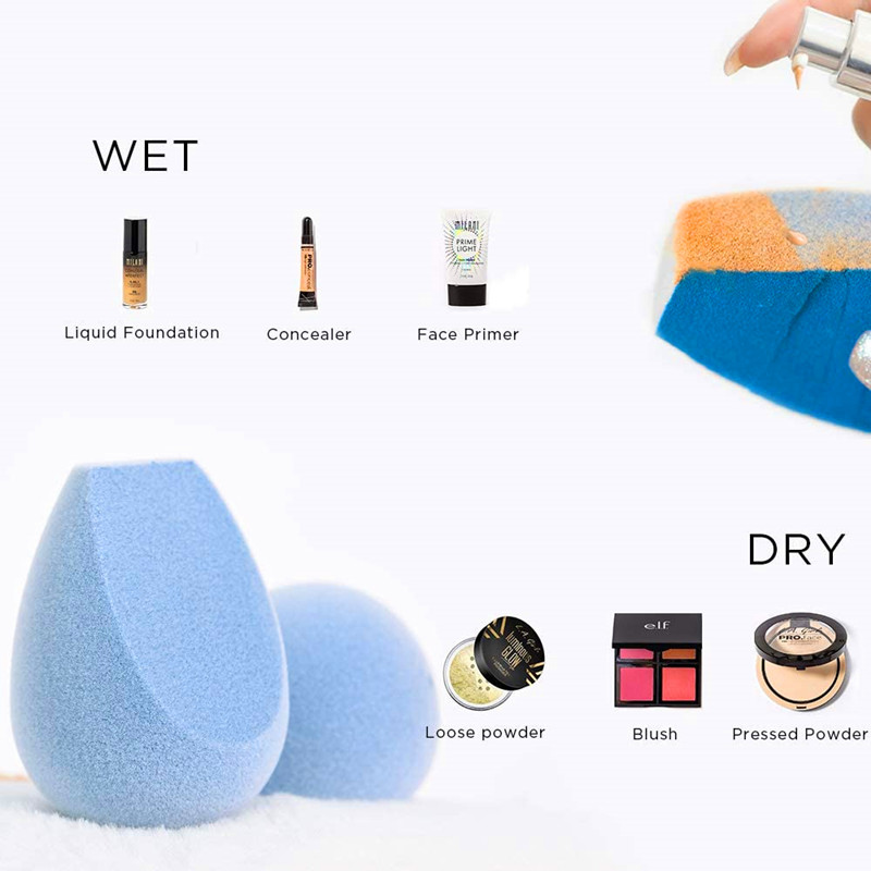 Hot Sponge Microfiber Fusion Sponge, Bộ 4 miếng bọt biển trang điểm, không có latex, máy xay trang điểm hoàn hảo cho nền móng, bột và kem