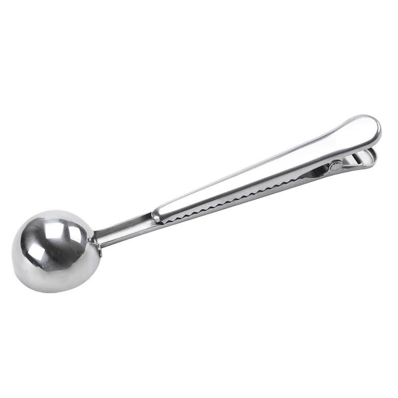 Amazon hot bán muỗng cà phê với kẹp cà phê kẹp thép không gỉ kẹp cà phê