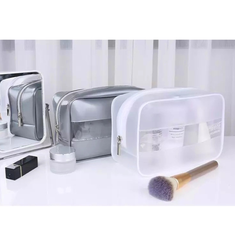 Trong suốt khâu cầm tay trang điểm Bán buôn Túi mỹ phẩm PVC, Túi trang điểm Mỹ phẩm, Túi mỹ phẩm tùy chỉnh Trang điểm