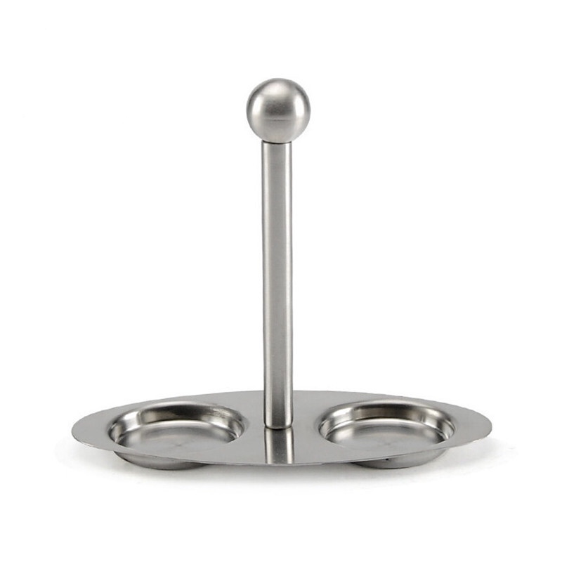 giá đỡ 3 miếng thép không gỉ Bộ phân phối bột đặt lọ muối và hạt tiêu shaker