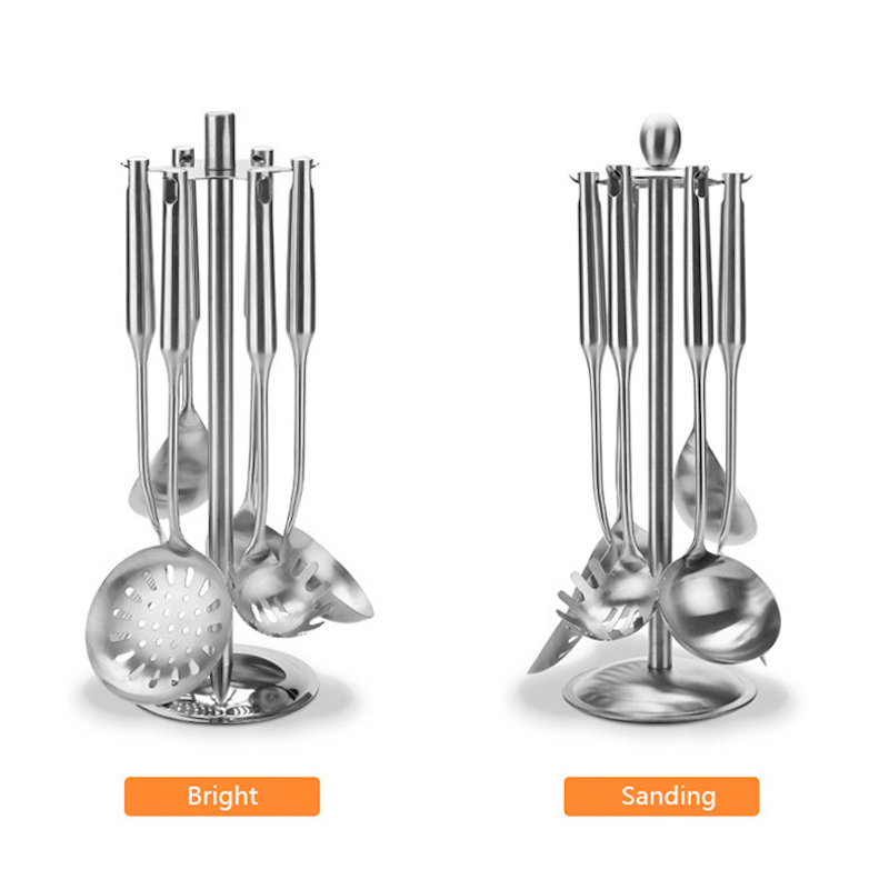 Nhà bếp quay giá xẻng Móc áo thép không gỉ Chủ lưu trữ quay kệ lưu trữ công cụ nấu ăn tổ chức