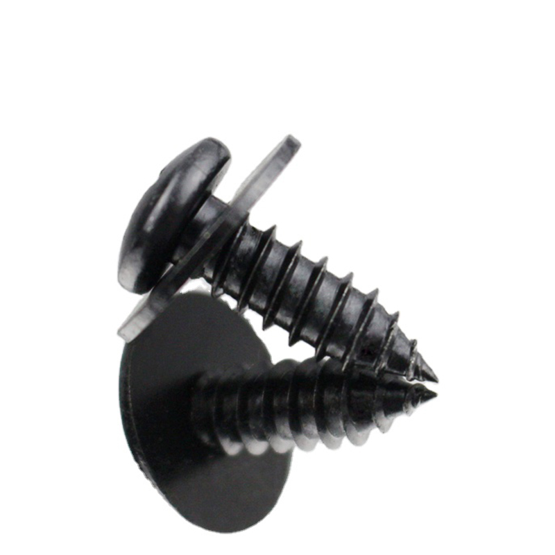 Bán hàng nóng Carbon thép mạ kẽm đen Pan Pan đầu vít với máy giặt phẳng