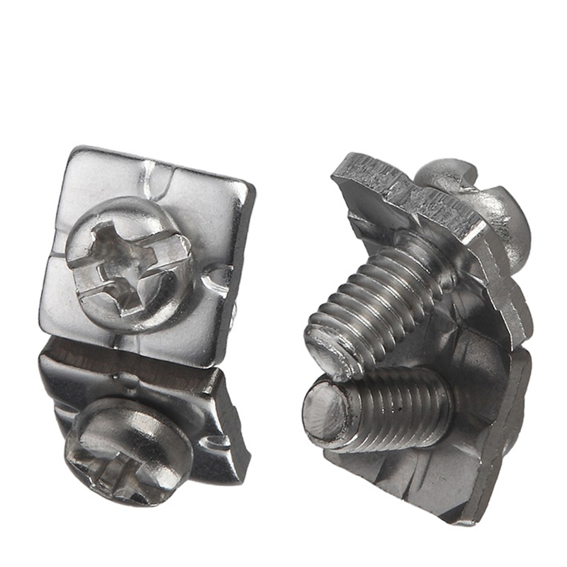 Đồng bằng thép không gỉ SS Pan Head lõm chéo Kết hợp vít với máy giặt vuông