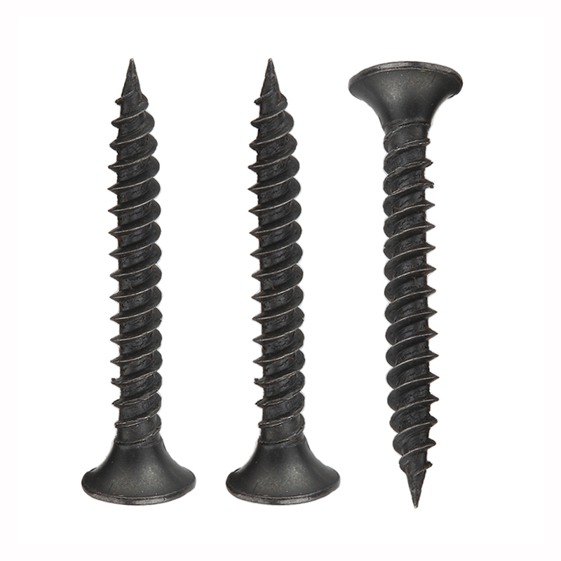 Đen chìm phốt đầu thép không gỉ sợi tốt tự khai thác vít