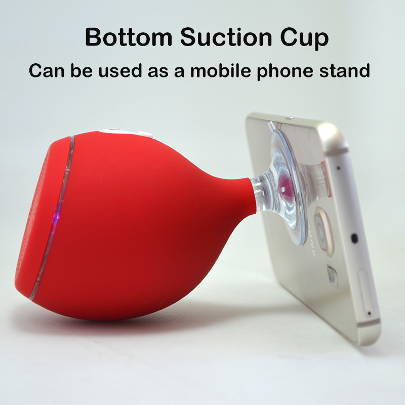 S6 Mini IPX6 Loa không dây chống nước cầm tay Bơi Sucker Loa giữ điện thoại với ánh sáng đầy màu sắc