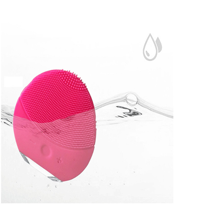 2020 Bàn chải rửa mặt bằng điện Silicone Sonic Rung Mini Cleaner Deep Pore Cleaning Skin Massage mặt