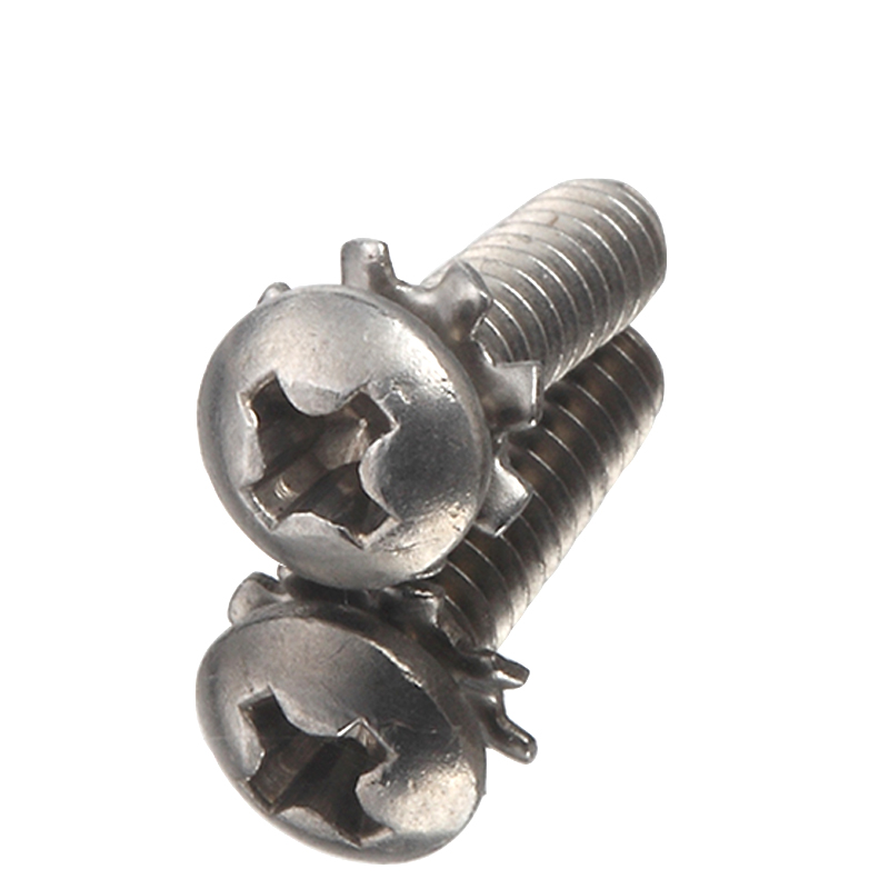 Thép không gỉ Pan Pan Head Cross Recess Máy giặt răng ngoài Hoa vít máy giặt