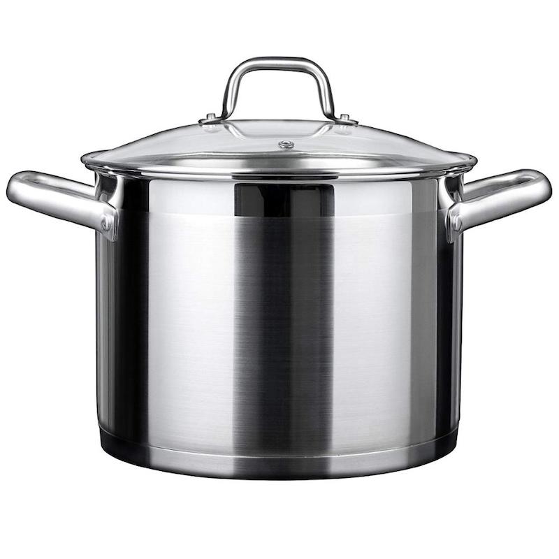 nồi hầm bằng thép không rỉ với nắp đậy