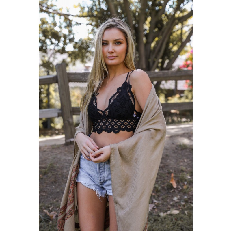 GA-5448 Grace Girl Móc Ren Longline Bralette Phổ biếnnhất vàonăm 2020