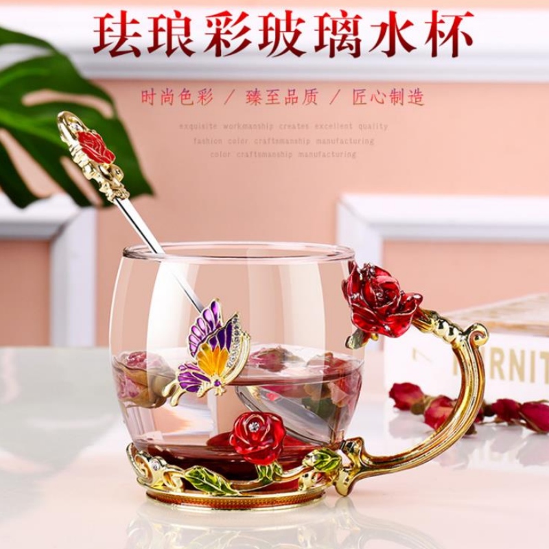 Công ty bán trực tiếp cốc nước thủy tinh màu tráng men... Bình nước Châu Âu chế độ kính chống nhiệt độ cao... bộ chế tạo cốc tráng miệng...