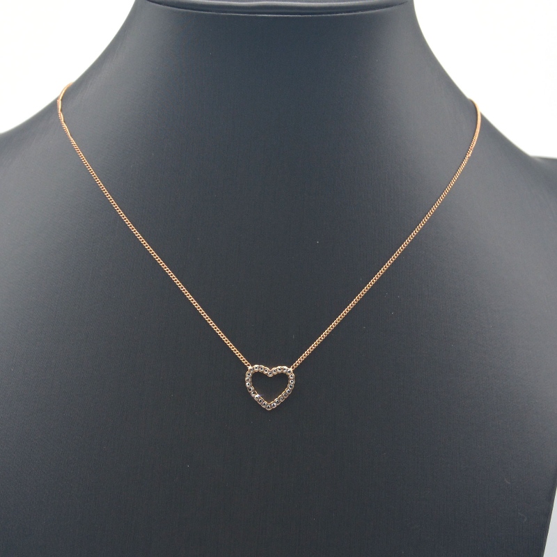 Thép không gỉ hình trái tim bằng đất sét mặt dây chuyền vòng cổ rfbnck1567