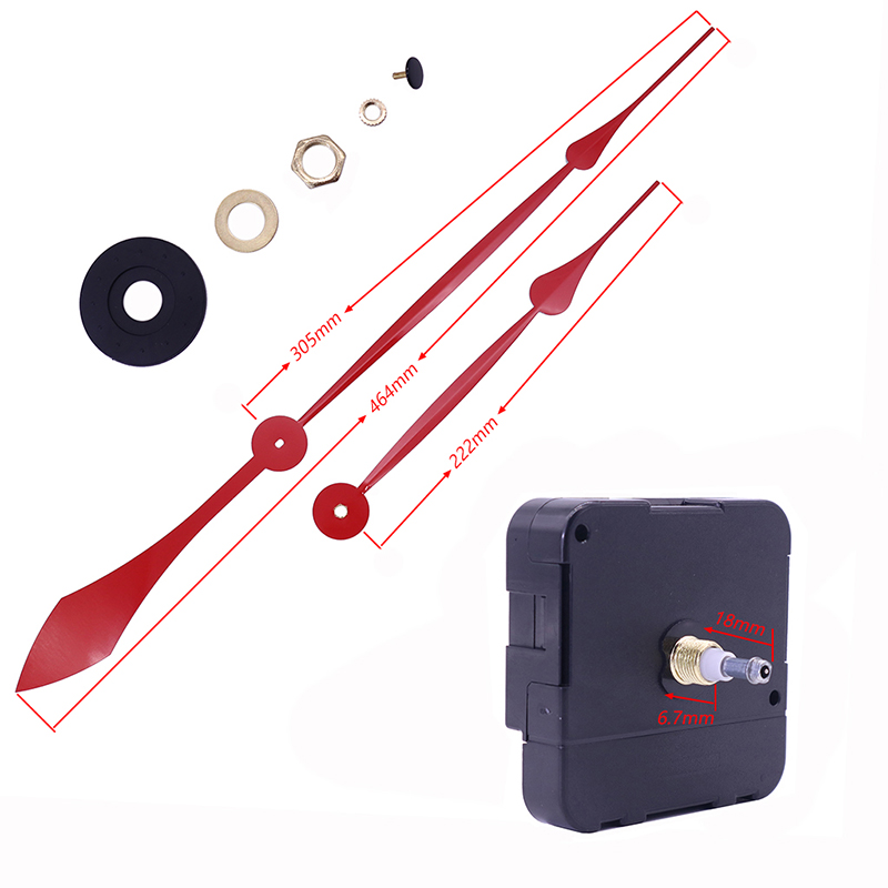 Bán buôn 15mm mô-men xoắn lớn tôi trục đồng hồ treo tường chuyển động với kim đồng hồ