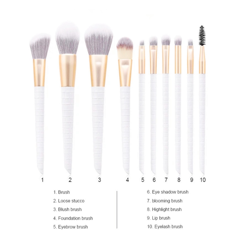 2020 Bộ bàn chải mỹ phẩm mô hình cá sấu mới với sợi mờ