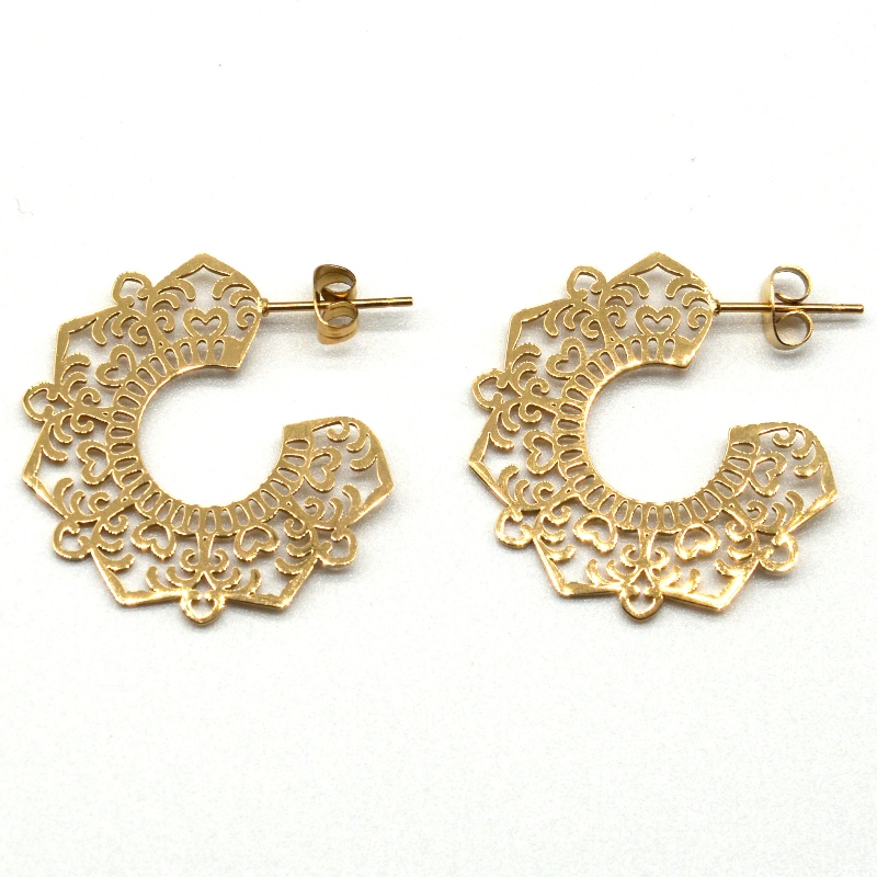 Hoa tai bằng thép không gỉ rỗng và đinh tán rfber0055