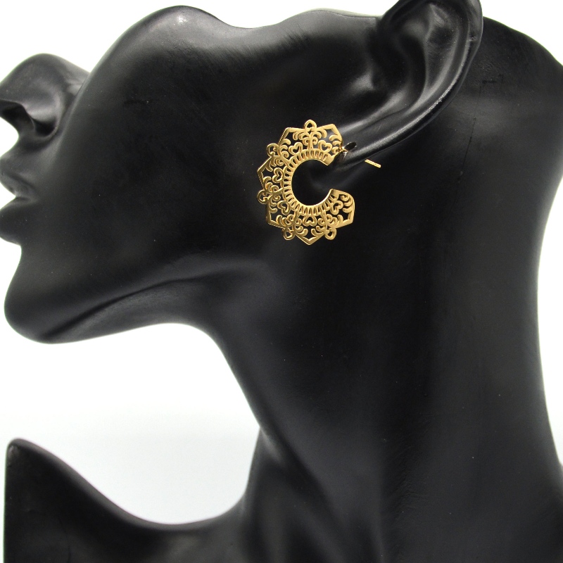 Hoa tai bằng thép không gỉ rỗng và đinh tán rfber0055