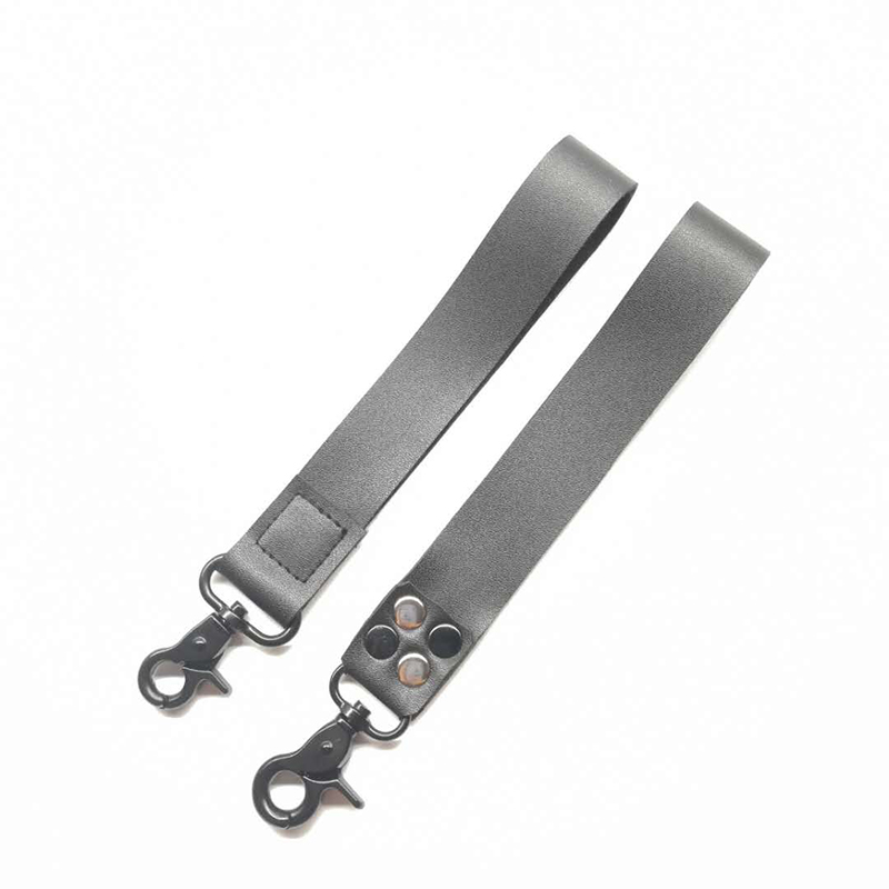 Nhà máy tùy chỉnh dây buộc da bán buôn dây da tay ngắn dây chìa khóa tùy chỉnh