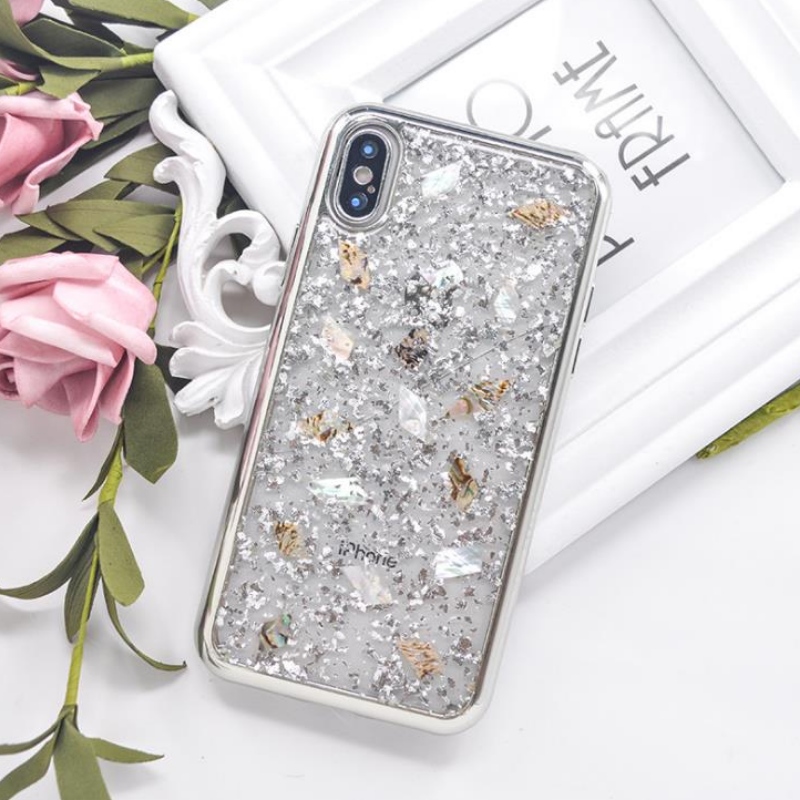 Apple bán trực tiếp iPhone viền vàng lá mạ vàng, vỏ sò đầy màu sắc trong suốt di động tùy chỉnh