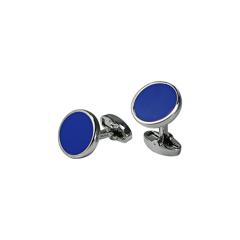 Blue Men Silvertone Classic Cuff Links
