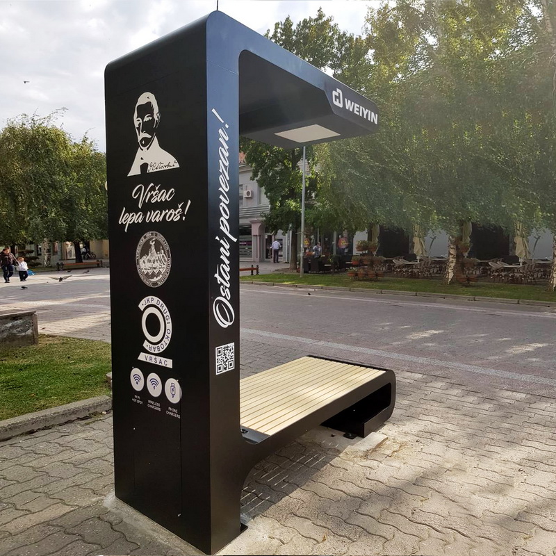 Thiết kế tốt nhất Hiển thị LED Poster Điện thoại USB Sạc năng lượng mặt trời Nội thất ngoài trời thông minh