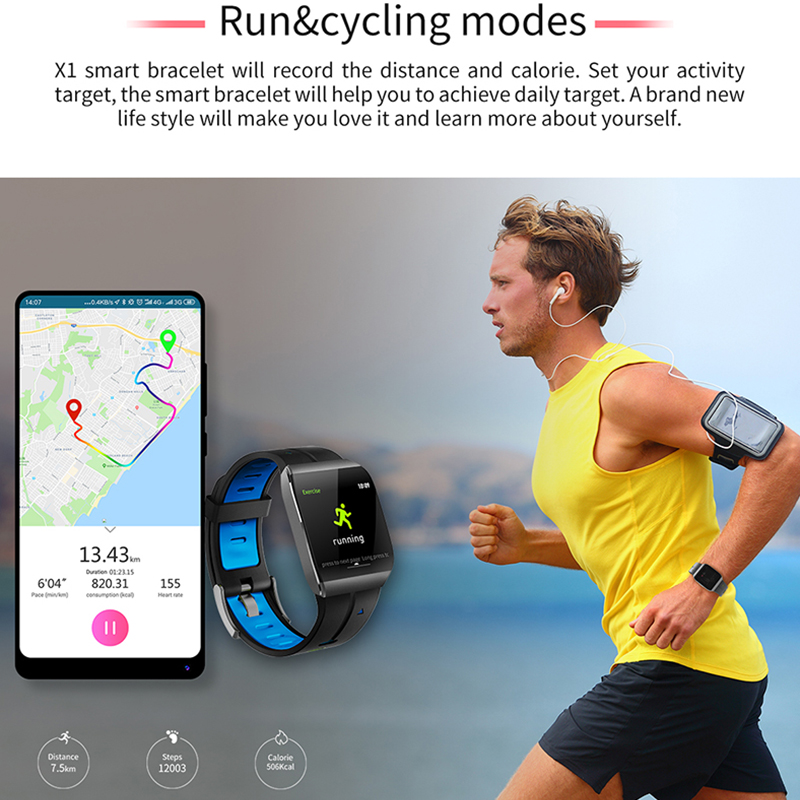 Đồng hồ đa hoàn động thông minh Brace X1('JYDA127) Bộ tuần tra tinh thần thao thông minh Điều tra chứng khoán cấp ngủ