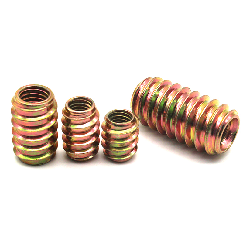 M6 M8 M10 Vàng mạ kẽm Hex Ổ cắm chèn Nuts cho đồ gỗ