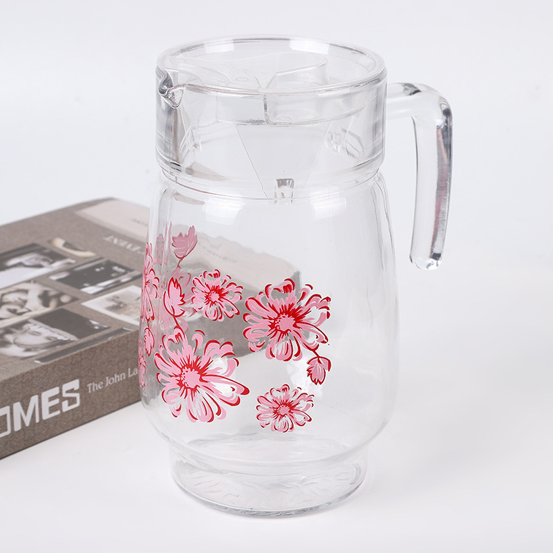 Mới 6pc Cup và Jug Set cho hộ gia đình Đính trong suốt Đính nước Cup 6 ấm trà thủy tinh công suất lớn Bán buôn