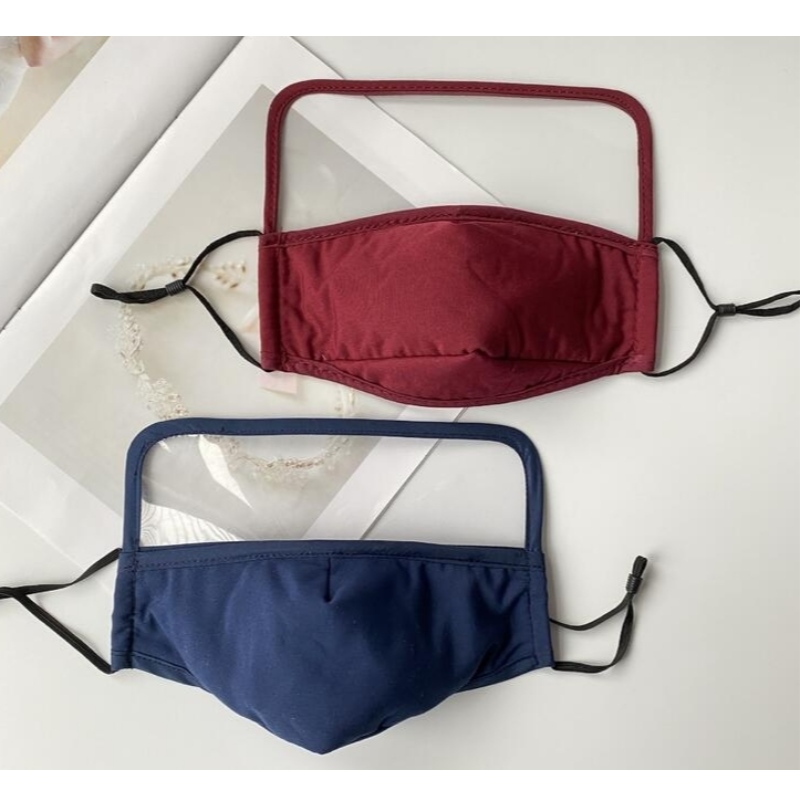 WOVEN FACE MASK 100% Cotton thân thiện với da và miệng với bộ lọc PET & PM2.5 chống sương mù hai mặt