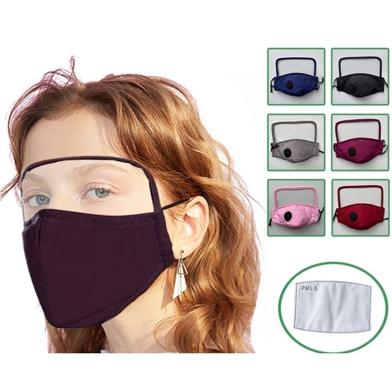 WOVEN FACE MASK 100% Cotton thân thiện với da và miệng với bộ lọc PET & PM2.5 chống sương mù hai mặt