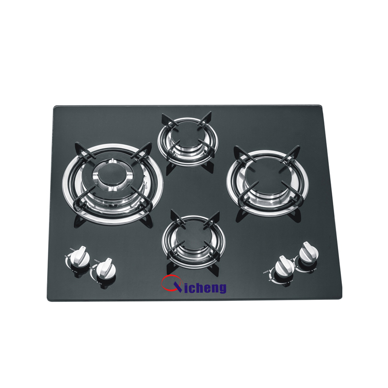 OEM thương hiệu hàng đầu thủy tinh bulit trong loại khí đốt 4 đầu đốt