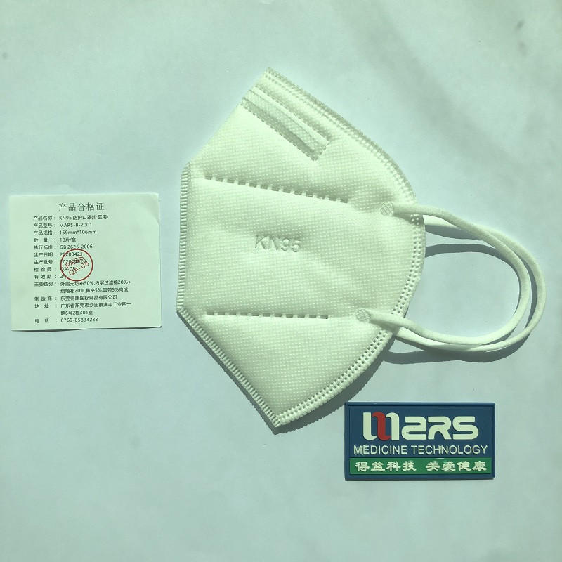 2020 Nonwoven KN95 Mặt nạ bảo vệ không y tế gấp nửa mặt 5 lớp để tự sử dụng