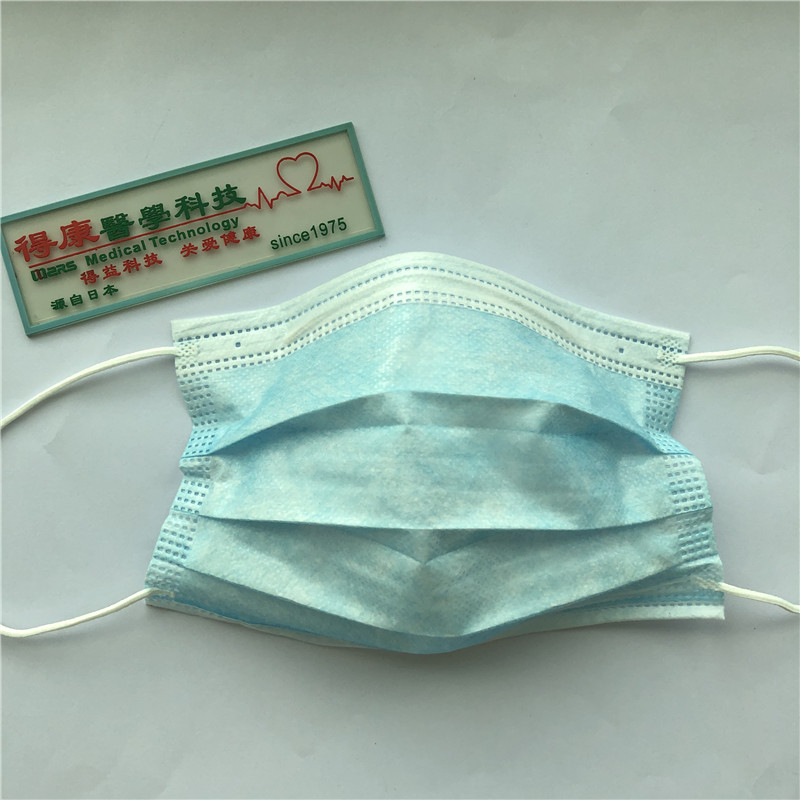 Cao chất lượng Tam lớp lớp màng tai màu xanh mặt nạ kháng khuẩn và bụi bẩn