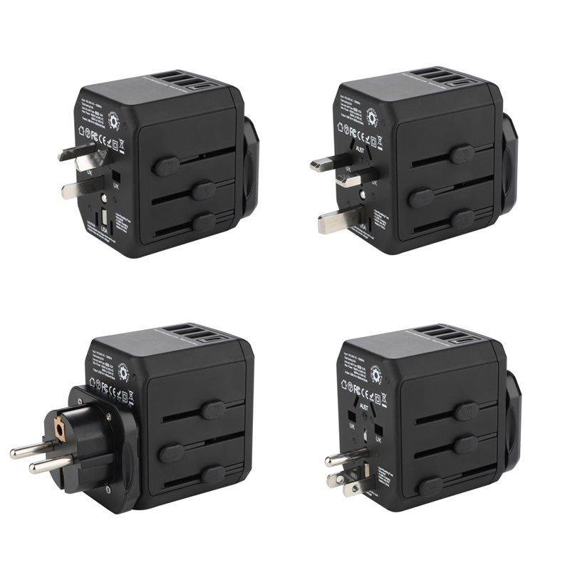 Phân nhóm phích cắm trên toàn thế giới 3 bộ chuyển đổi nối đất đa năng chuẩn USB + Cổng C