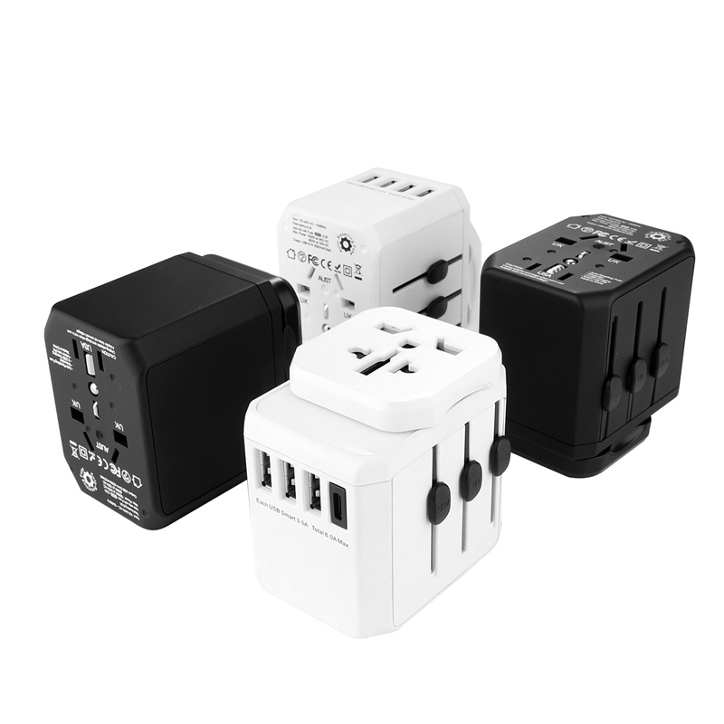 Phân nhóm phích cắm trên toàn thế giới 3 bộ chuyển đổi nối đất đa năng chuẩn USB + Cổng C