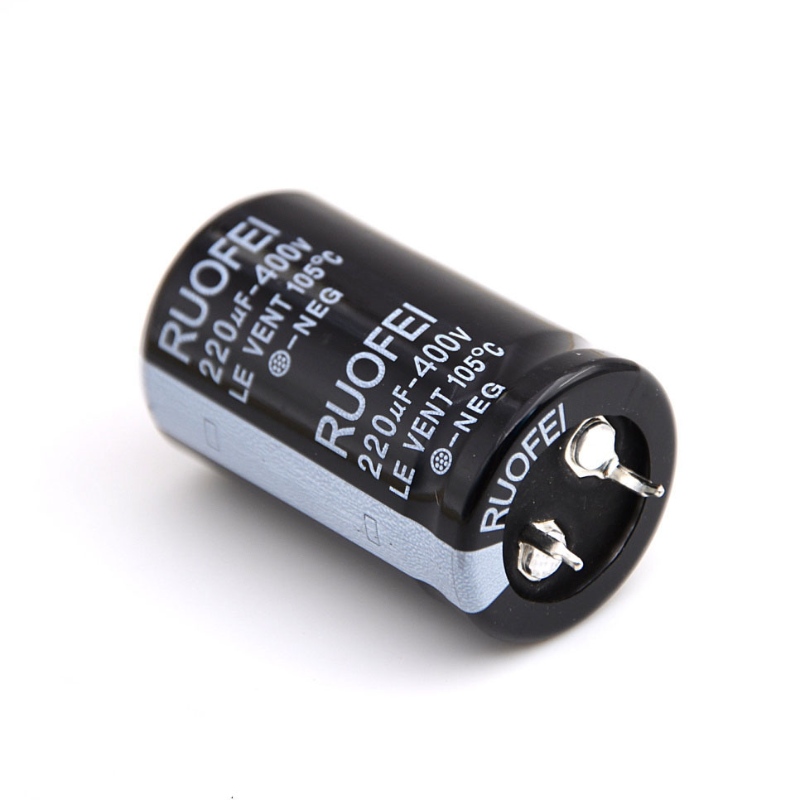 RUOFEI snap-in tụ nhôm điện phân 10V ~ 500V tuổi thọ cao và nhiệt độ cao làm việc