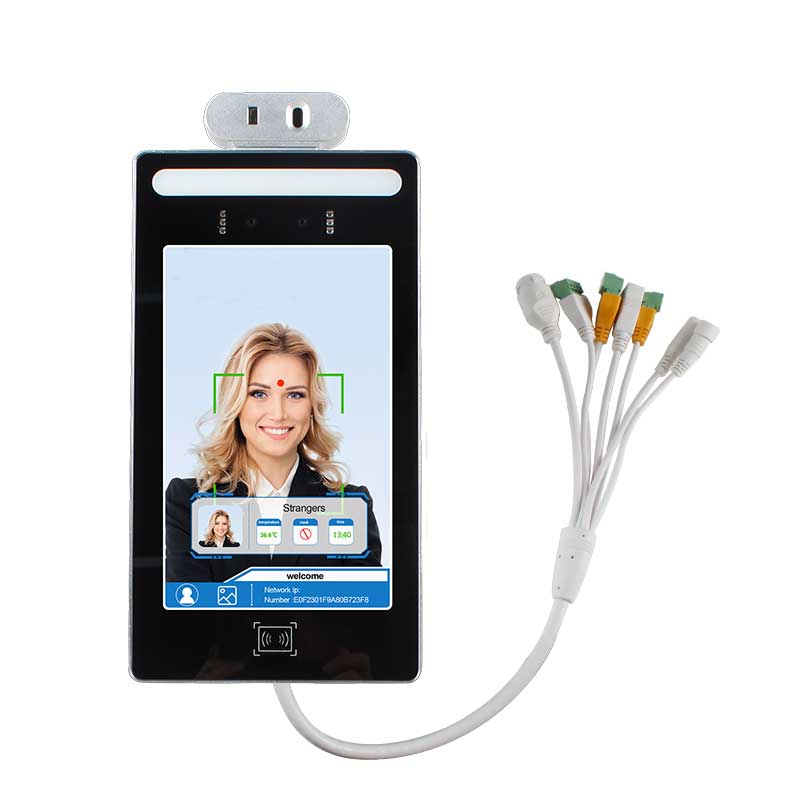 2020 Hình dạng mới nhất 8 inch nhận dạng khuôn mặt cơ thể đo nhiệt độ sàng lọc kiosk