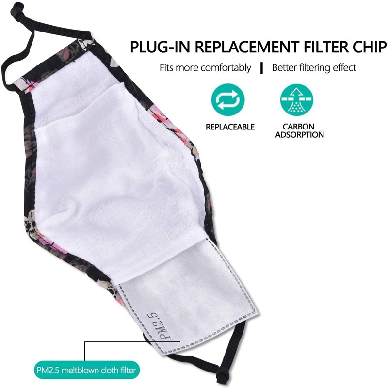 Thời trang Mặt nạ in Polyester Mặt nạ tái sử dụng Máy che miệng Máy có thể giặt mặt nạ vải