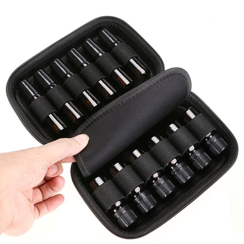 12 lưới tinh dầu túi tinh dầu chai lưu trữ túi dây kéo di động tinh dầu đóng gói hộp lưu trữ hộp