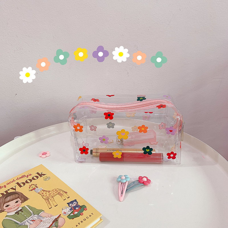 Nhật Bản và Hàn Quốc túi trang điểm trong suốt không thấm nước cho phụ nữ xách tay Ins gió phim hoạt hình lớn cô gái rửa túi nhà sản xuất tùy chỉnh