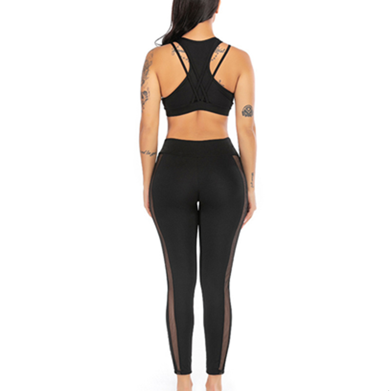 Châu Âu và Hoa Kỳ bộ đồ băng gạc hấp dẫn mặc đồ yoga qua vai cho phụ nữ tập thể dục