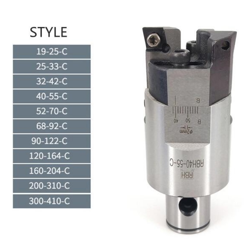 Dòng nhàm chán thô sơ: RBH19-25mm nt40 đầu nhàm chán phổ quát và đối mặt với đầu sâu lỗ khoan