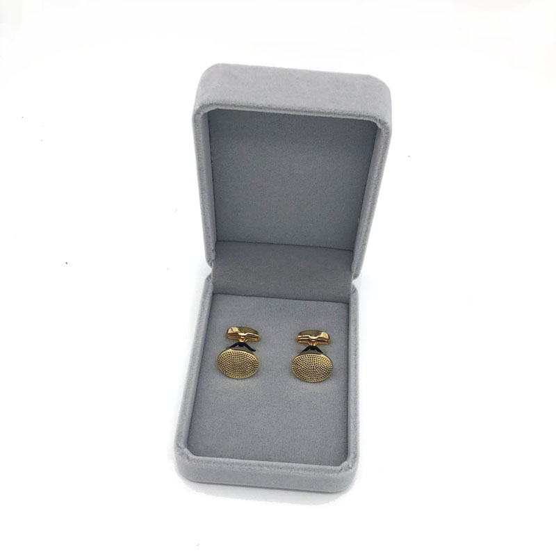 Trang sức Cufflink tùy chỉnh Hộp nhung màu xám