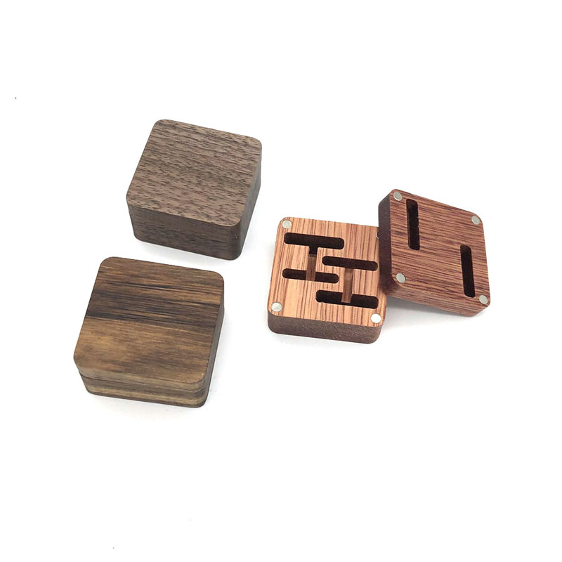 Hộp đựng quà tặng bằng gỗ Bespoke Cufflink Naural