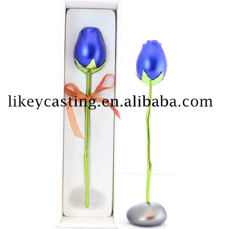 Nhà máy nguyên bản OEM Áp lực cao Forge Đúc nhôm Trang trí & Quà tặng Ảnh minh họa Hoa hồng vĩnh cửu