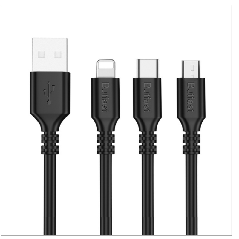 Cáp dữ liệu điện thoại di động 2A sạc 2 trong 1 Loại điện thoại di động Cáp dữ liệu sạc nhanh an toàn