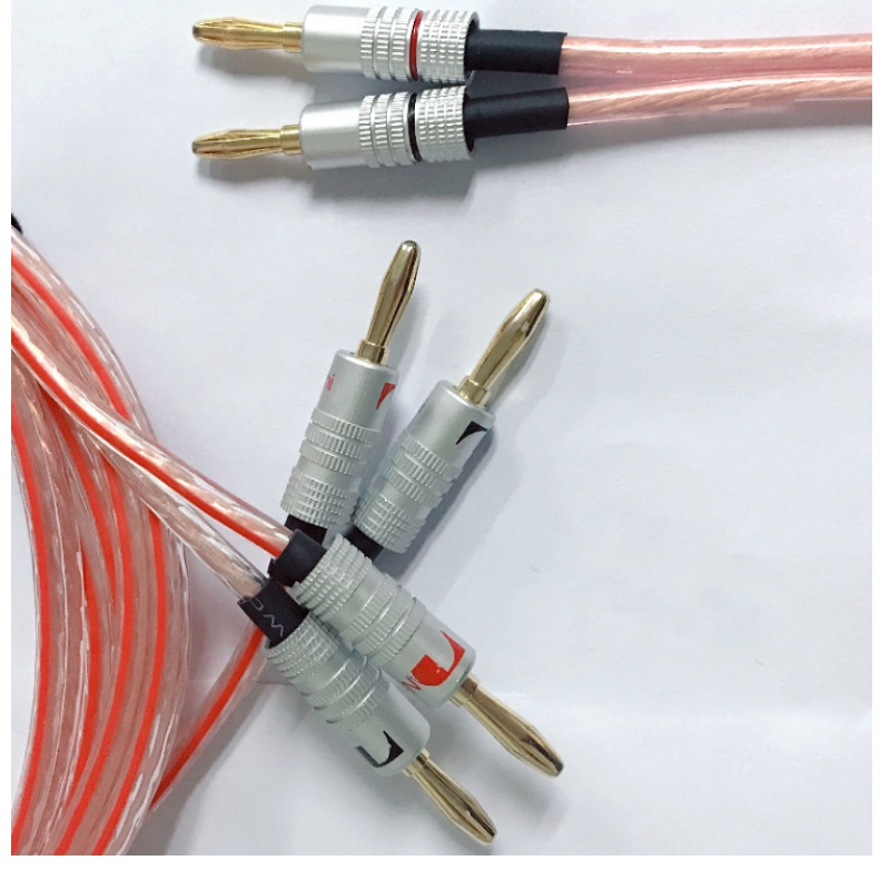 Dây loa cao su đầu chuối được chế tạo riêng 5.0mm800 lõi đồng loại đặc biệt