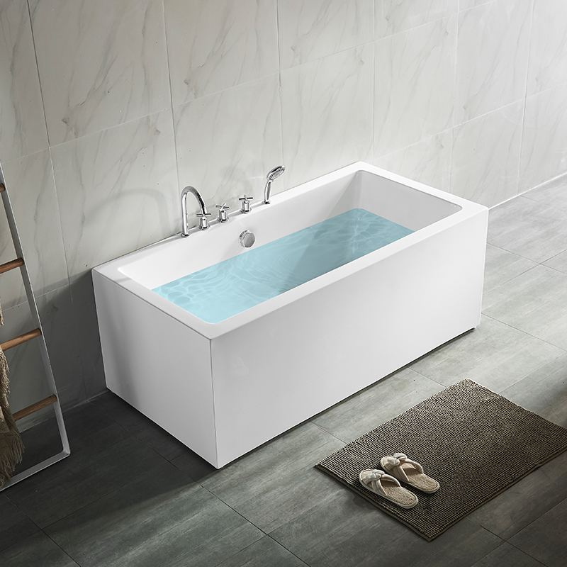 Hình chữ nhật đứng độc lập Một mình cổ điển acrylic Whirlpool Matte Acrylic Bồn ngâm