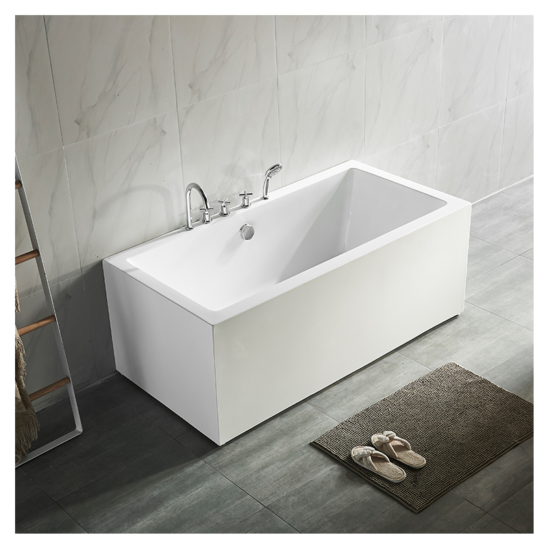 Hình chữ nhật đứng độc lập Một mình cổ điển acrylic Whirlpool Matte Acrylic Bồn ngâm